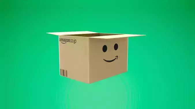 Amazon Box Low-poly 3D model