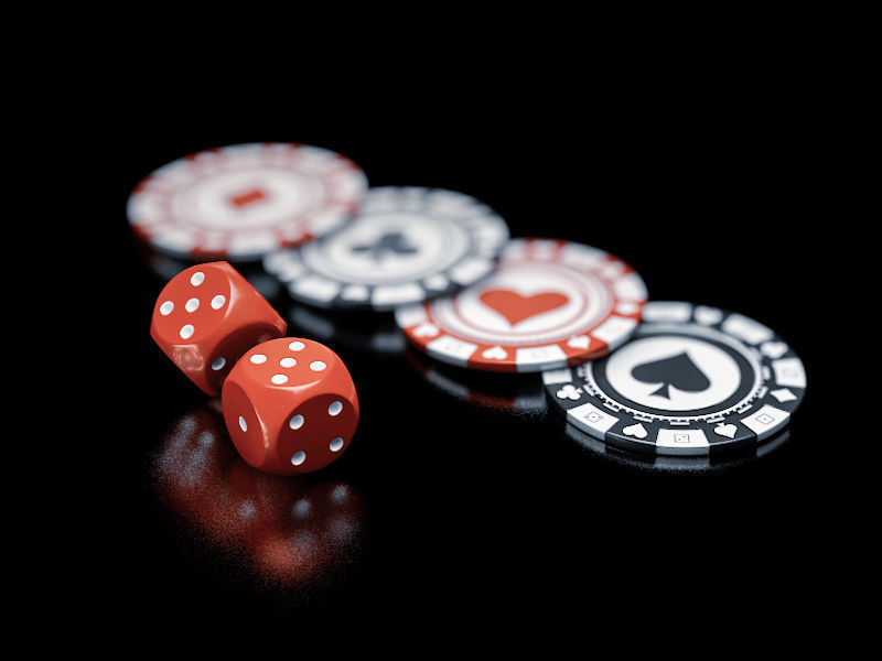 3d illustration Pocker Chips 3D model_1