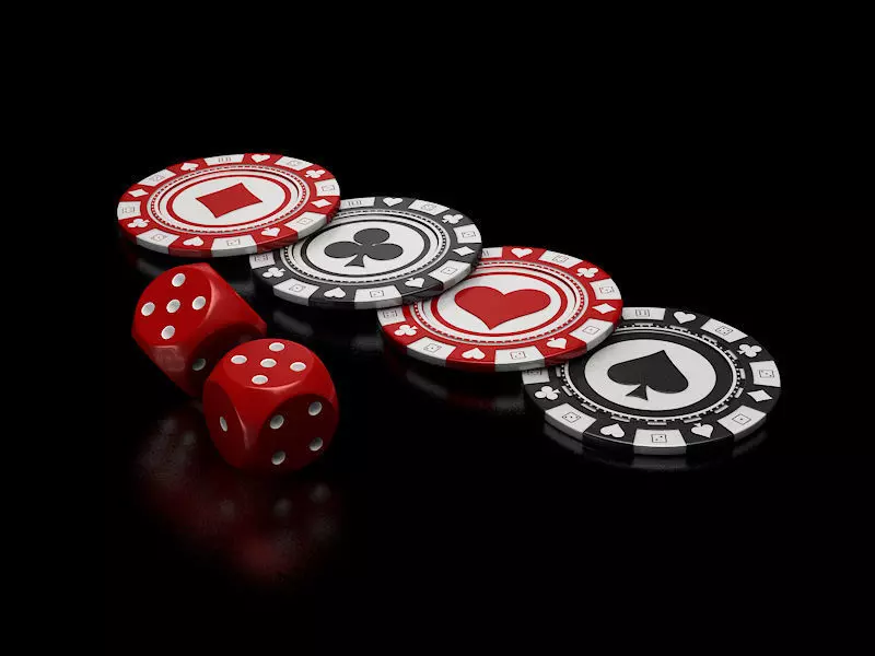 3d illustration Pocker Chips 3D model_0