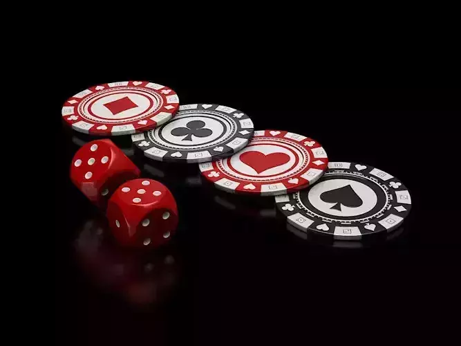 3d illustration Pocker Chips