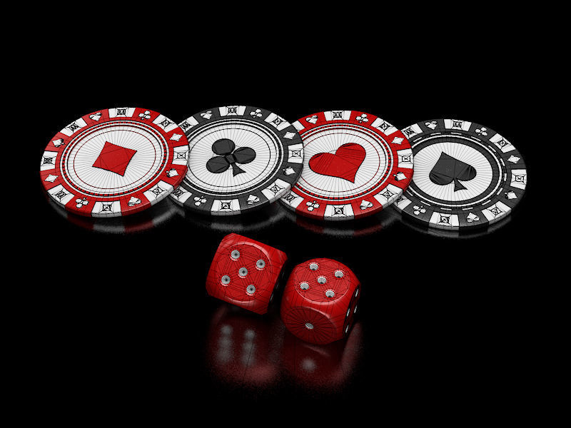3d illustration Pocker Chips 3D model_3