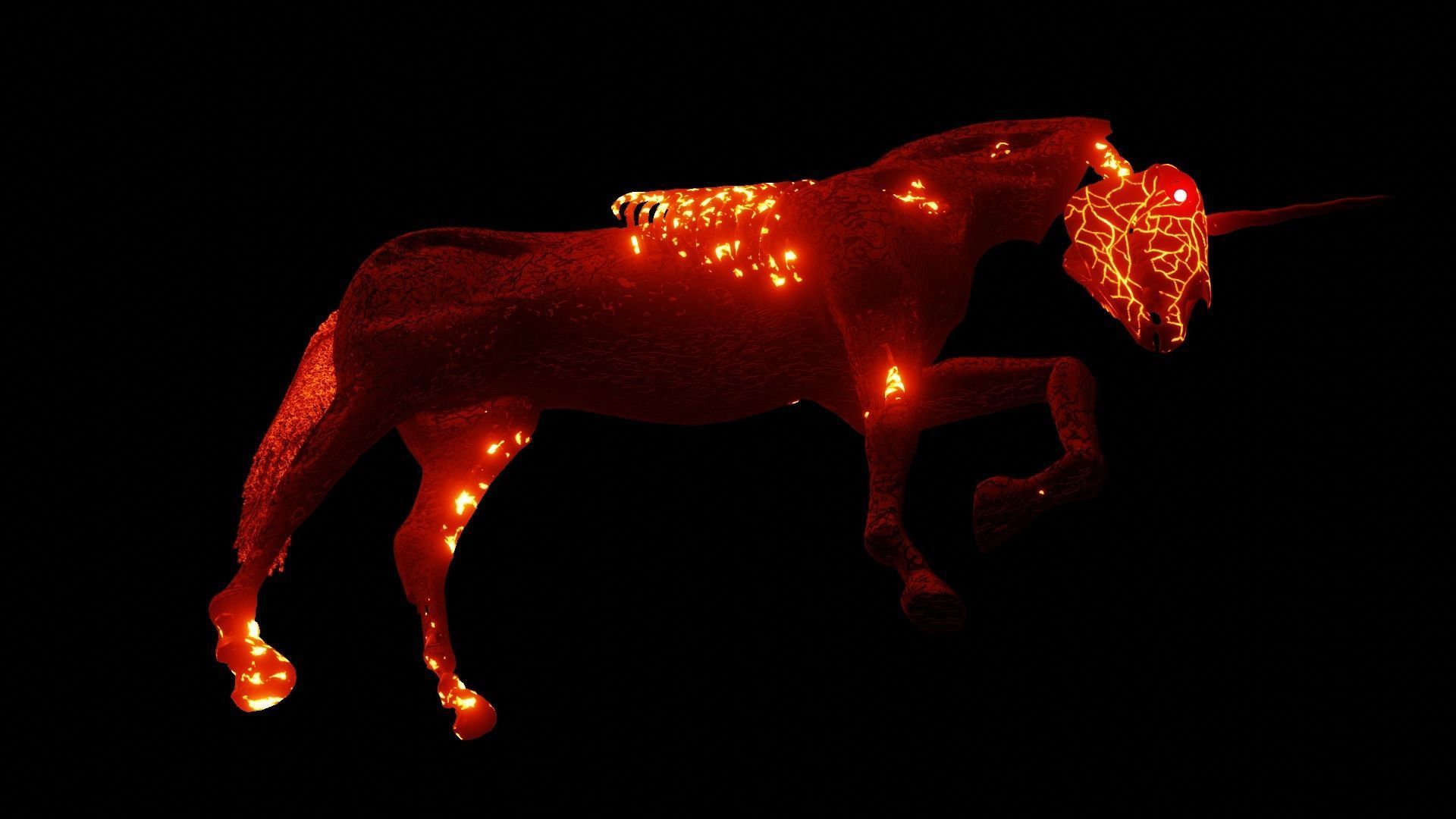 Hellish Unicorn 3D model_5