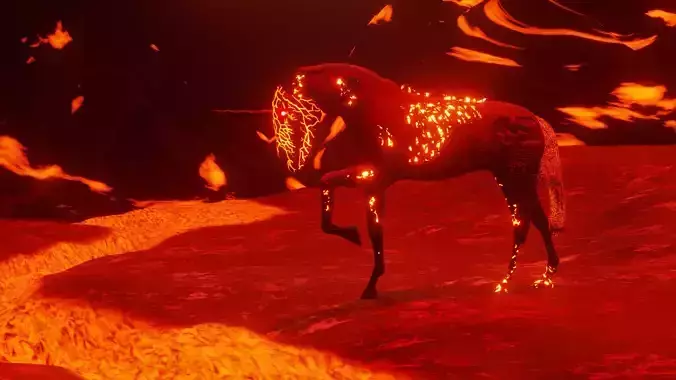 Hellish Unicorn 3D model