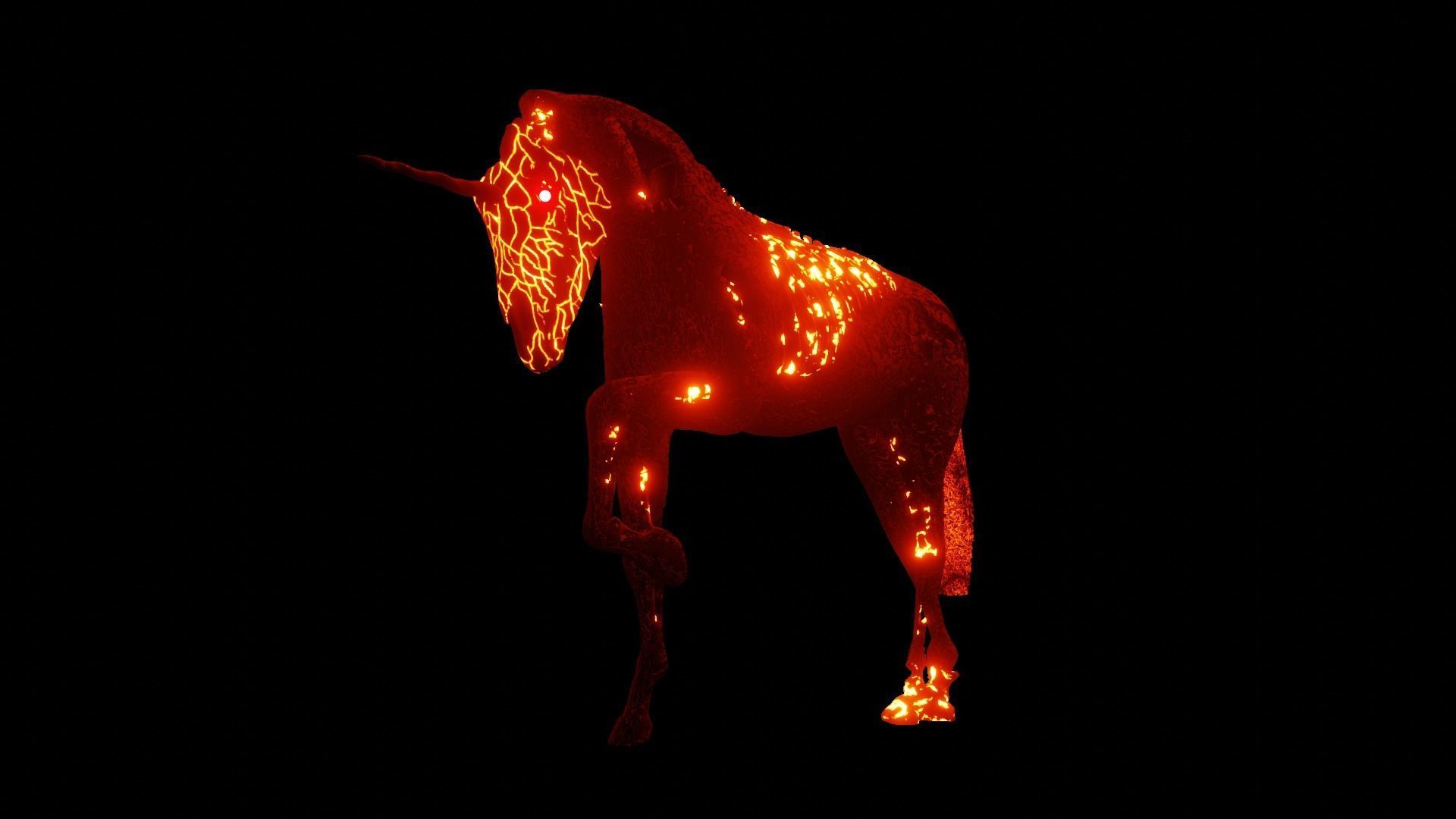 Hellish Unicorn 3D model_2