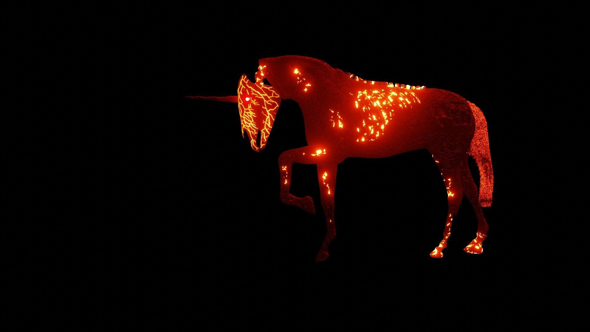 Hellish Unicorn 3D model_3