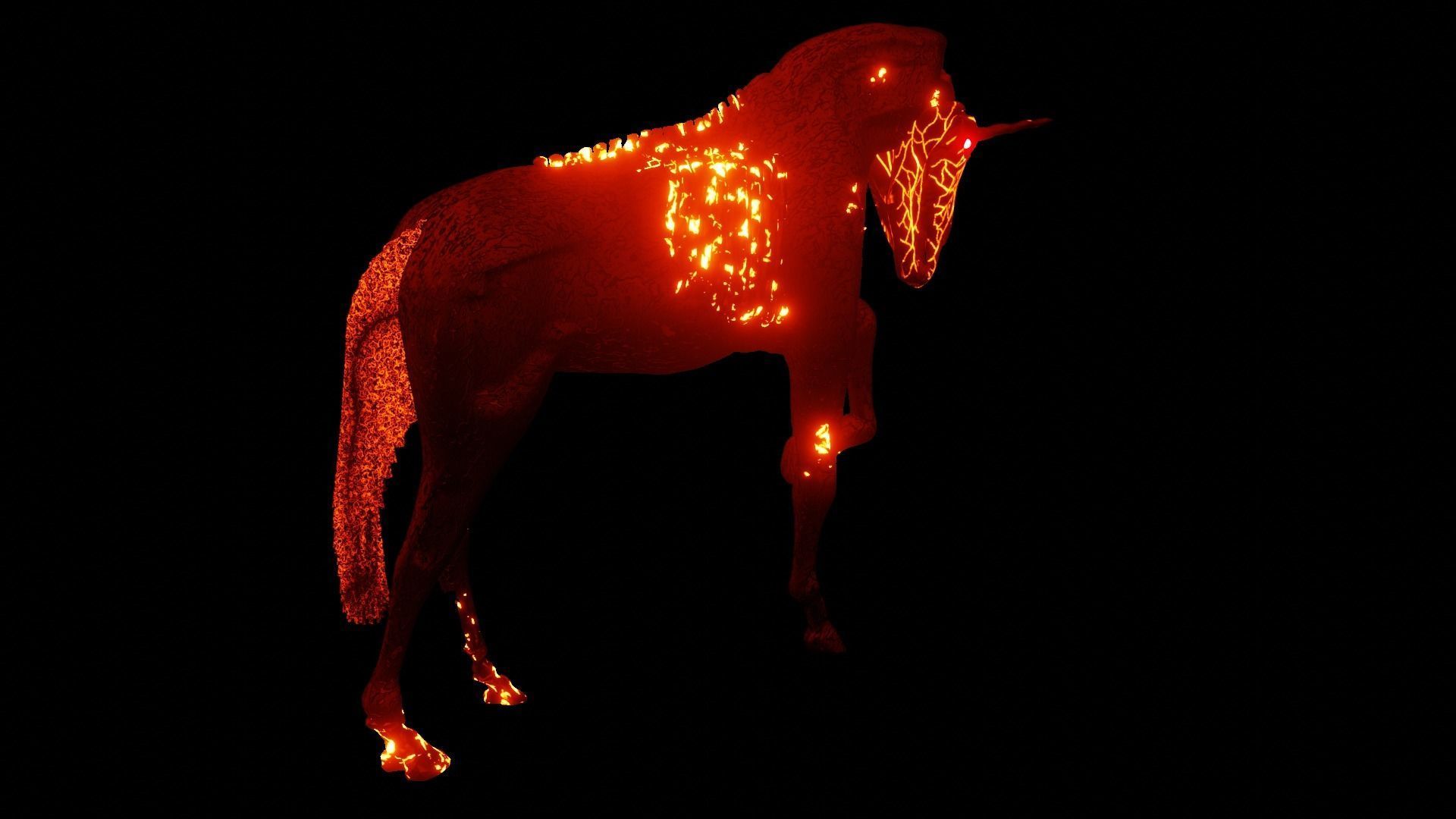 Hellish Unicorn 3D model_4