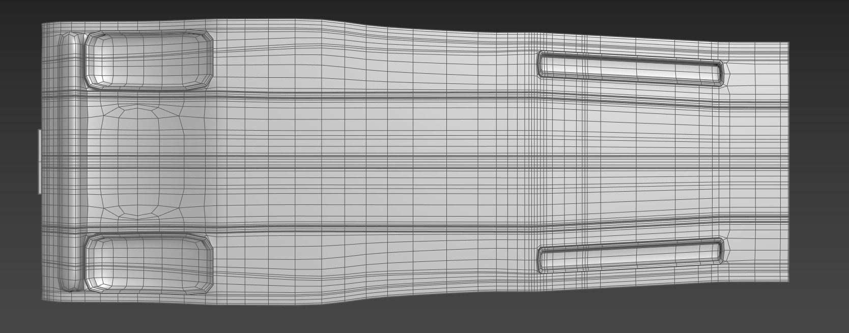 Scifi cyberpunk car Low-poly 3D model_10