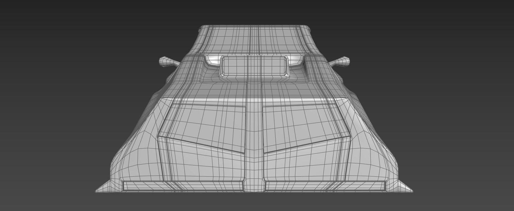 Scifi cyberpunk car Low-poly 3D model_9