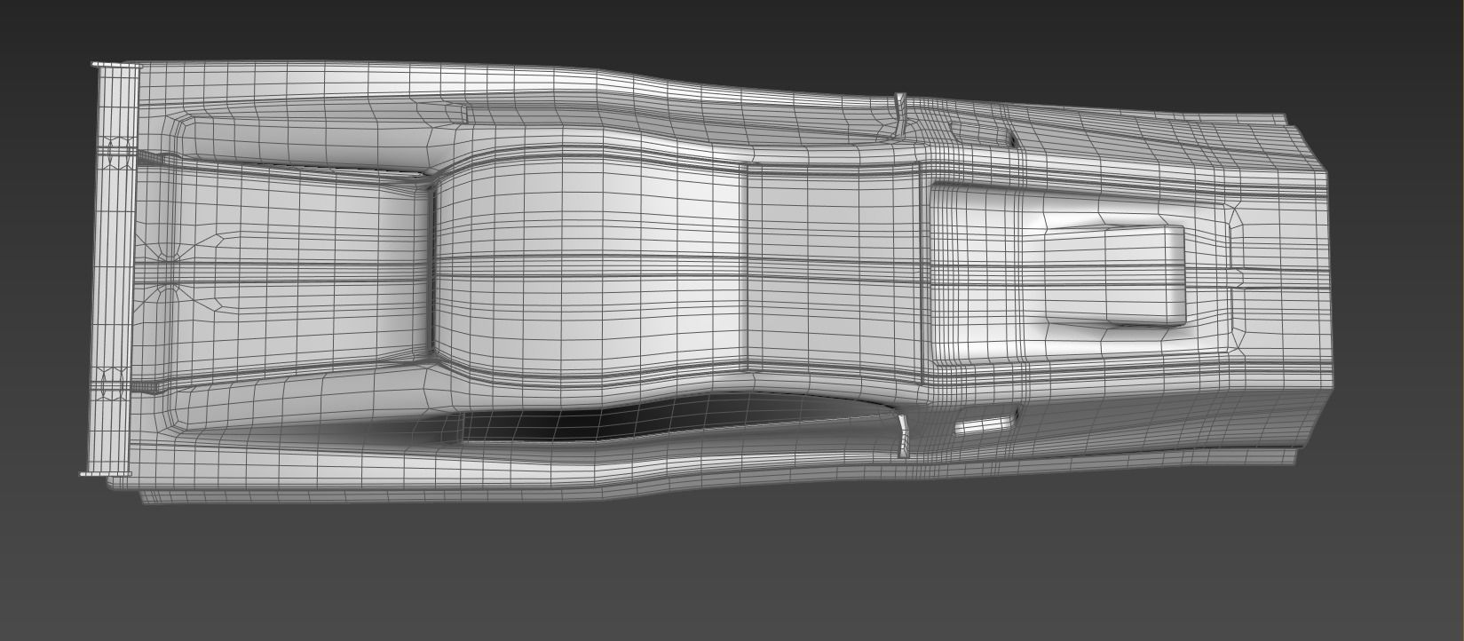 Scifi cyberpunk car Low-poly 3D model_8