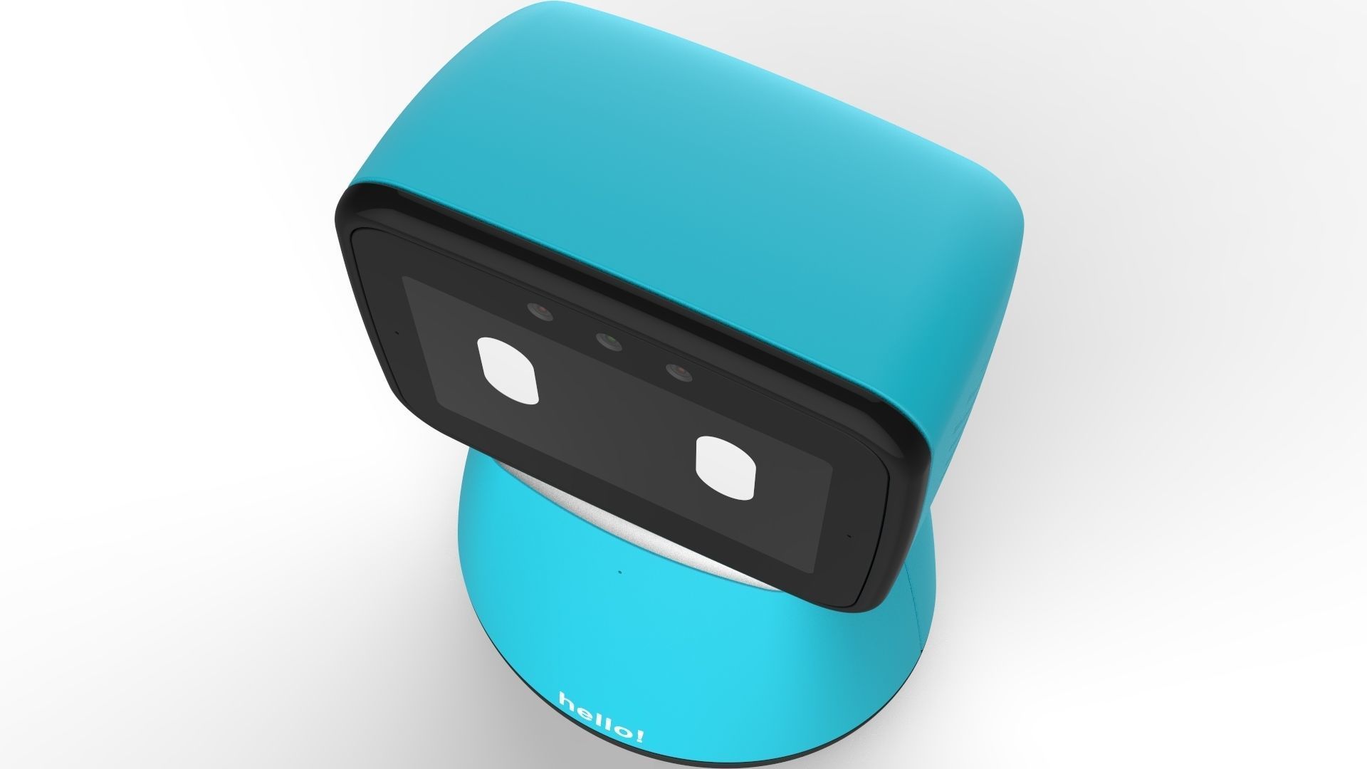 Generic Home Assistant Robot 01 Light Blue 3D model_9