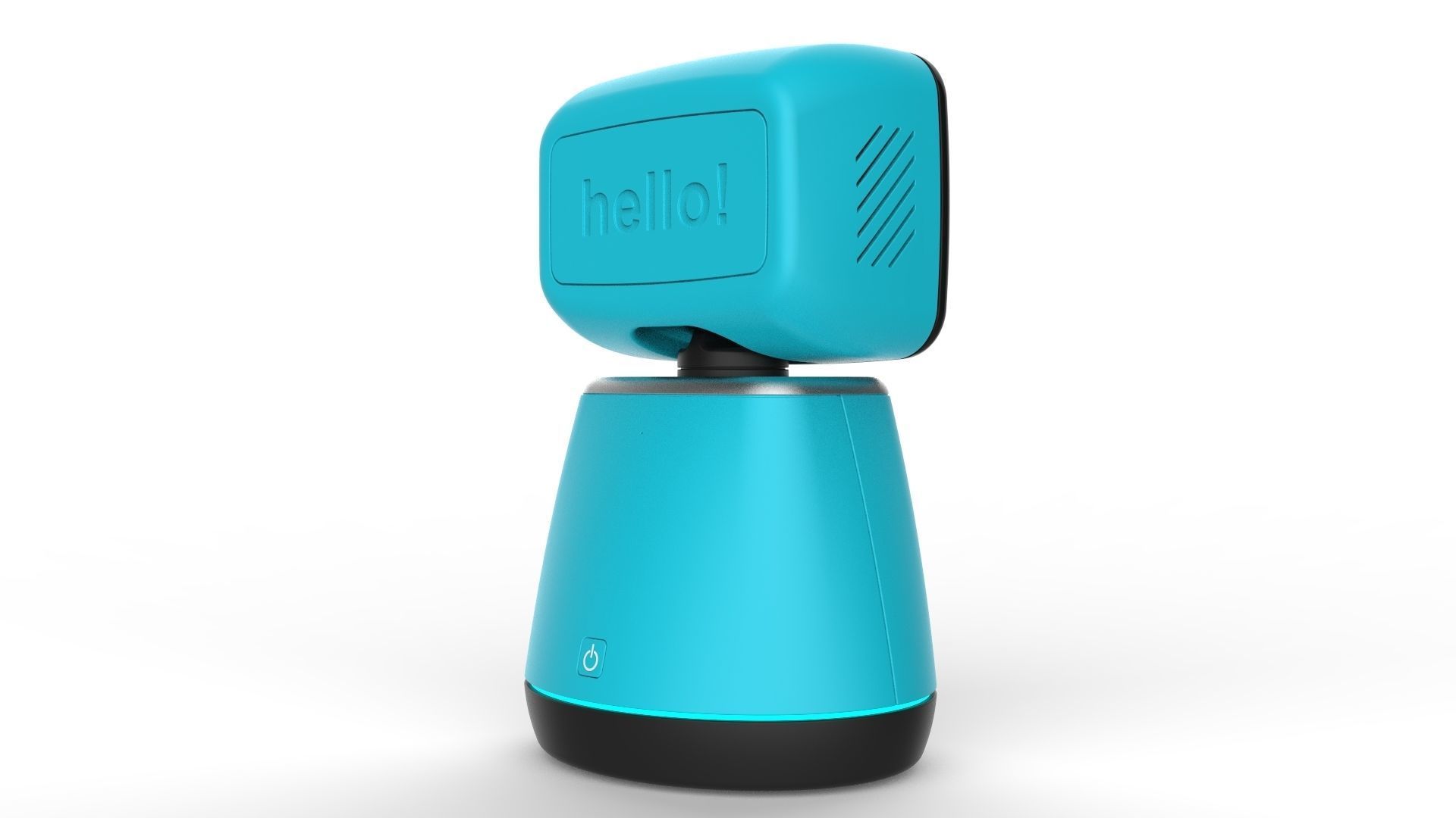 Generic Home Assistant Robot 01 Light Blue 3D model_4