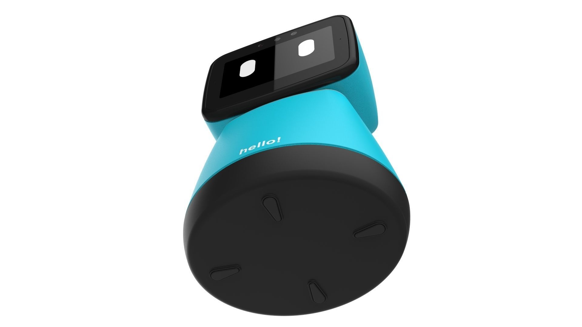 Generic Home Assistant Robot 01 Light Blue 3D model_10