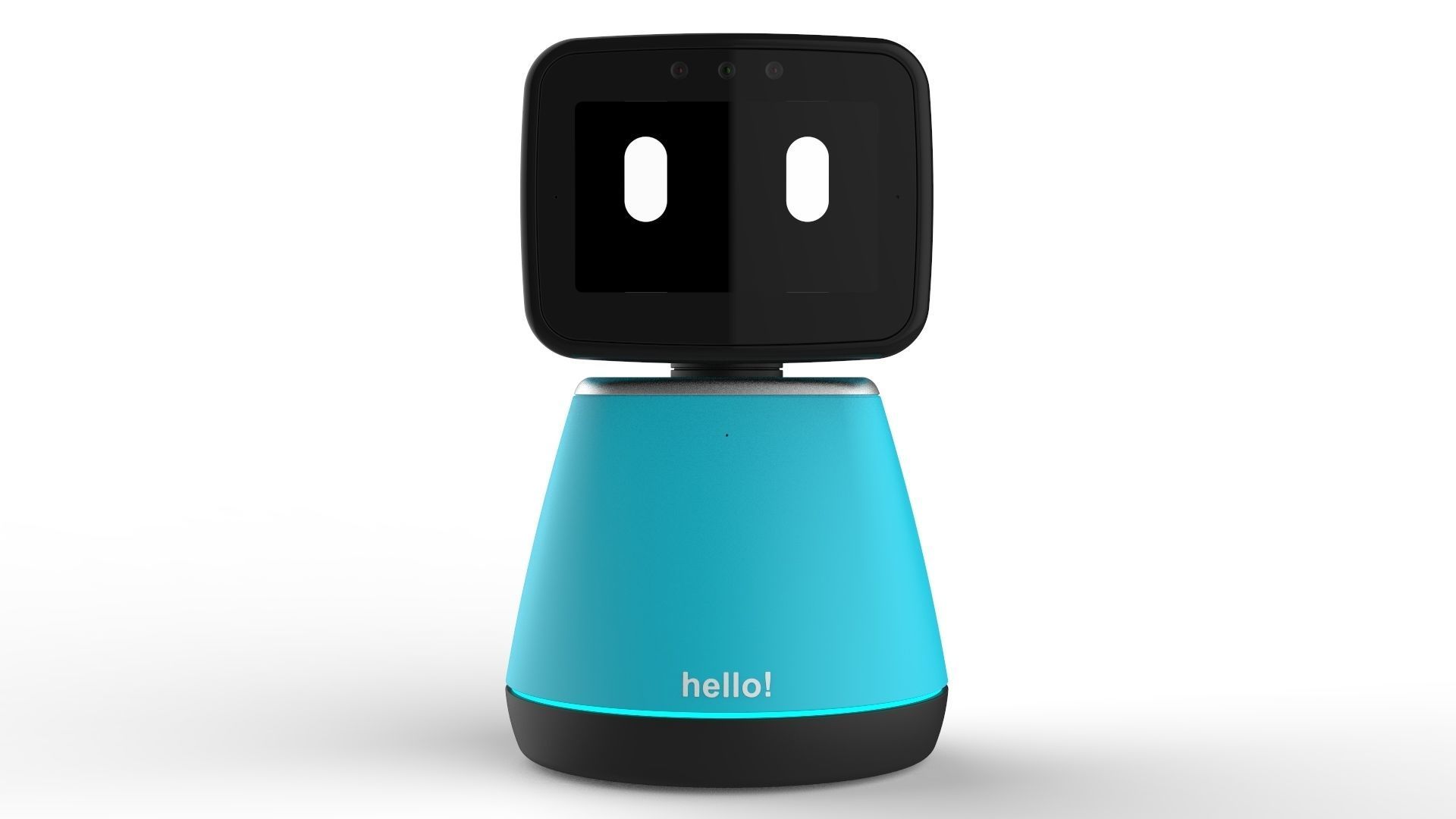 Generic Home Assistant Robot 01 Light Blue 3D model_1
