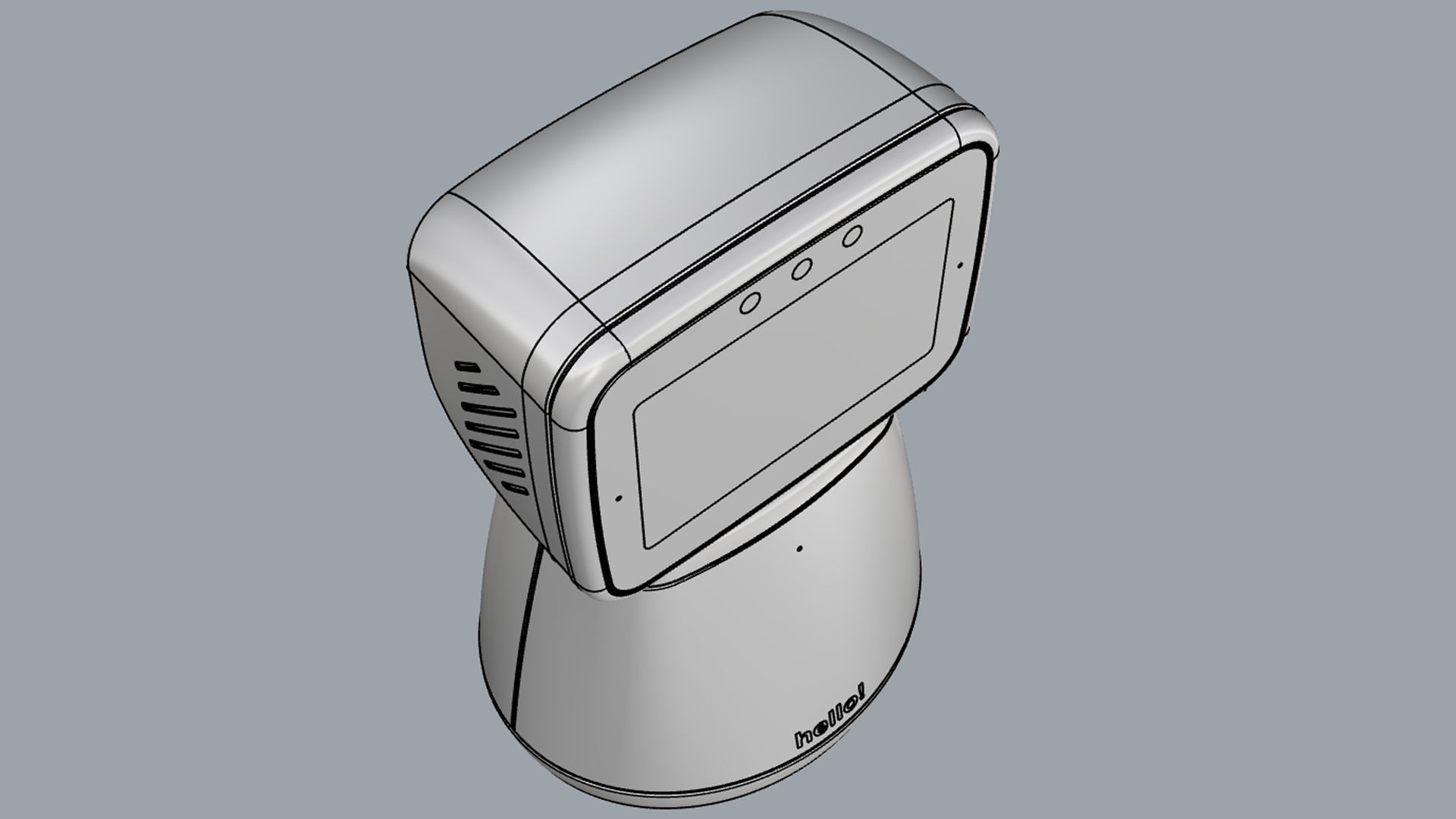 Generic Home Assistant Robot 01 Light Blue 3D model_21