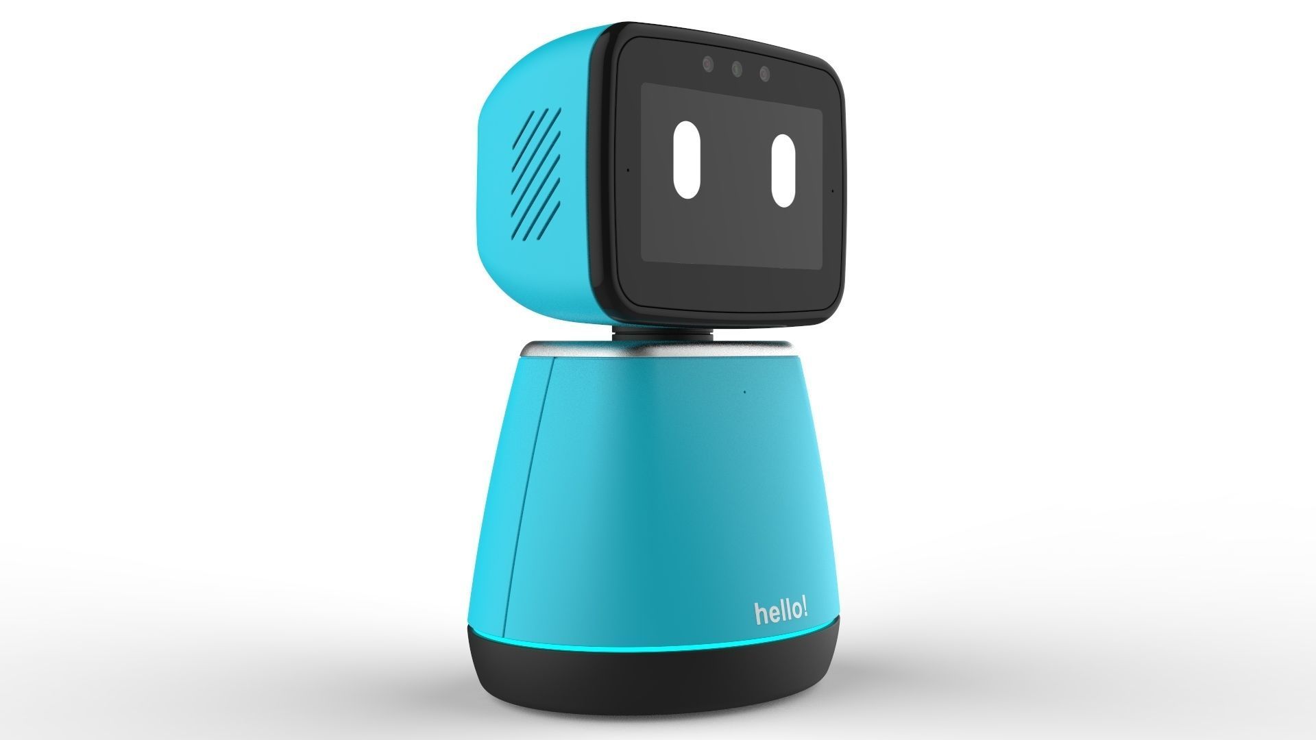 Generic Home Assistant Robot 01 Light Blue 3D model_2