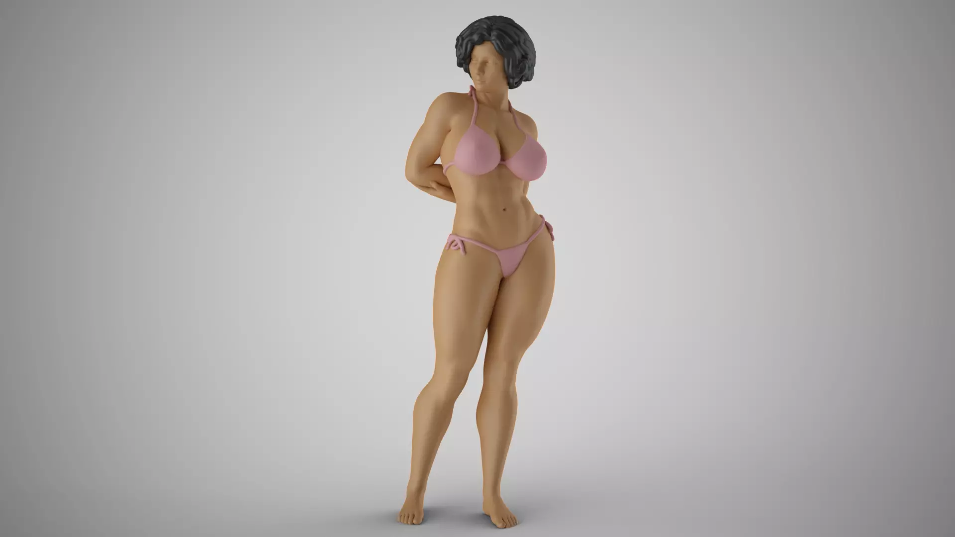 Woman Watching the  Sunset 3D print model_0