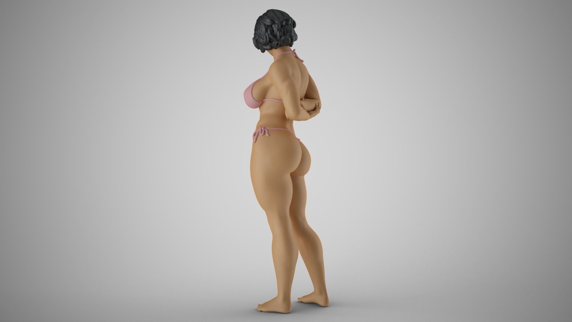 Woman Watching the  Sunset 3D print model_6