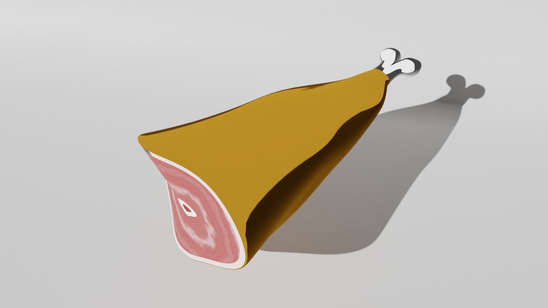 Ham Toon hight and Low-poly 3D model_4