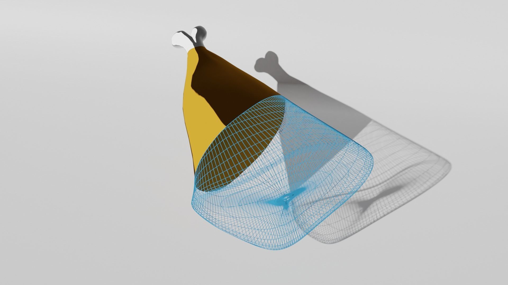 Ham Toon hight and Low-poly 3D model_3