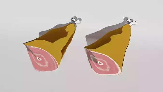 Ham Toon hight and Low-poly 3D model
