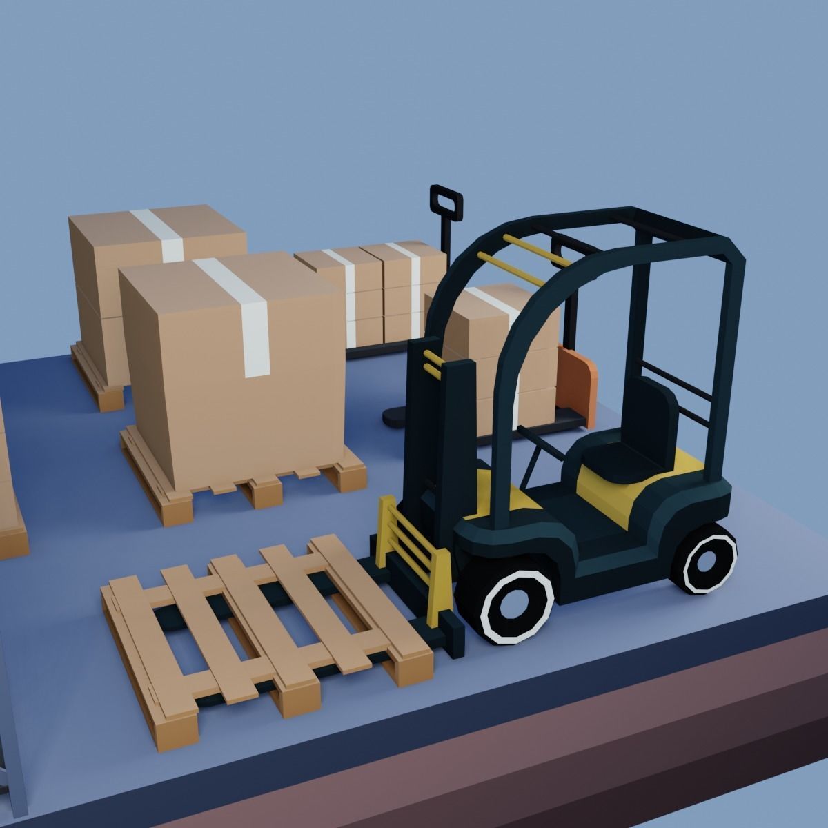 Low poly storage assets Low-poly 3D model_5