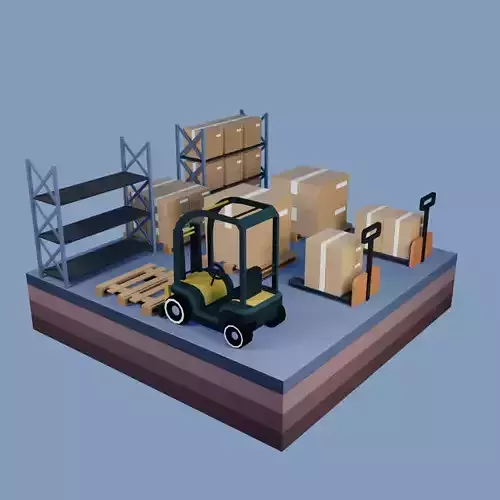 Low poly storage assets