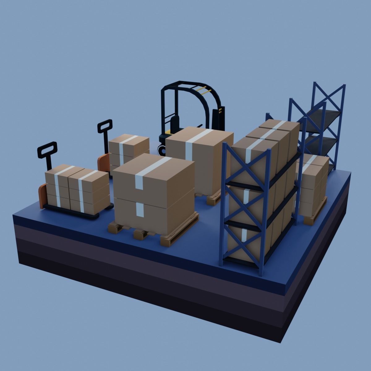 Low poly storage assets Low-poly 3D model_3