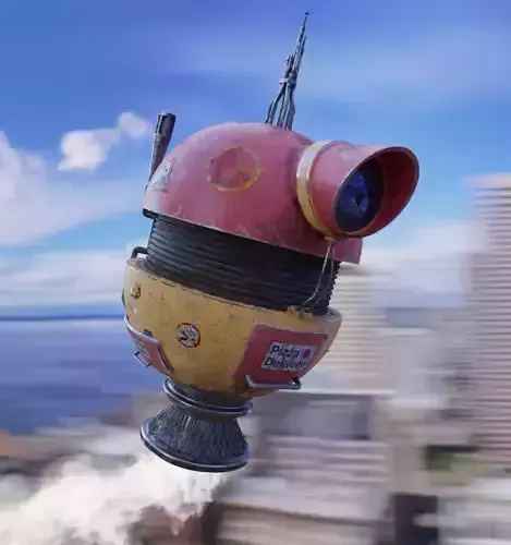 Pizza Delivery Robot Free 3D model