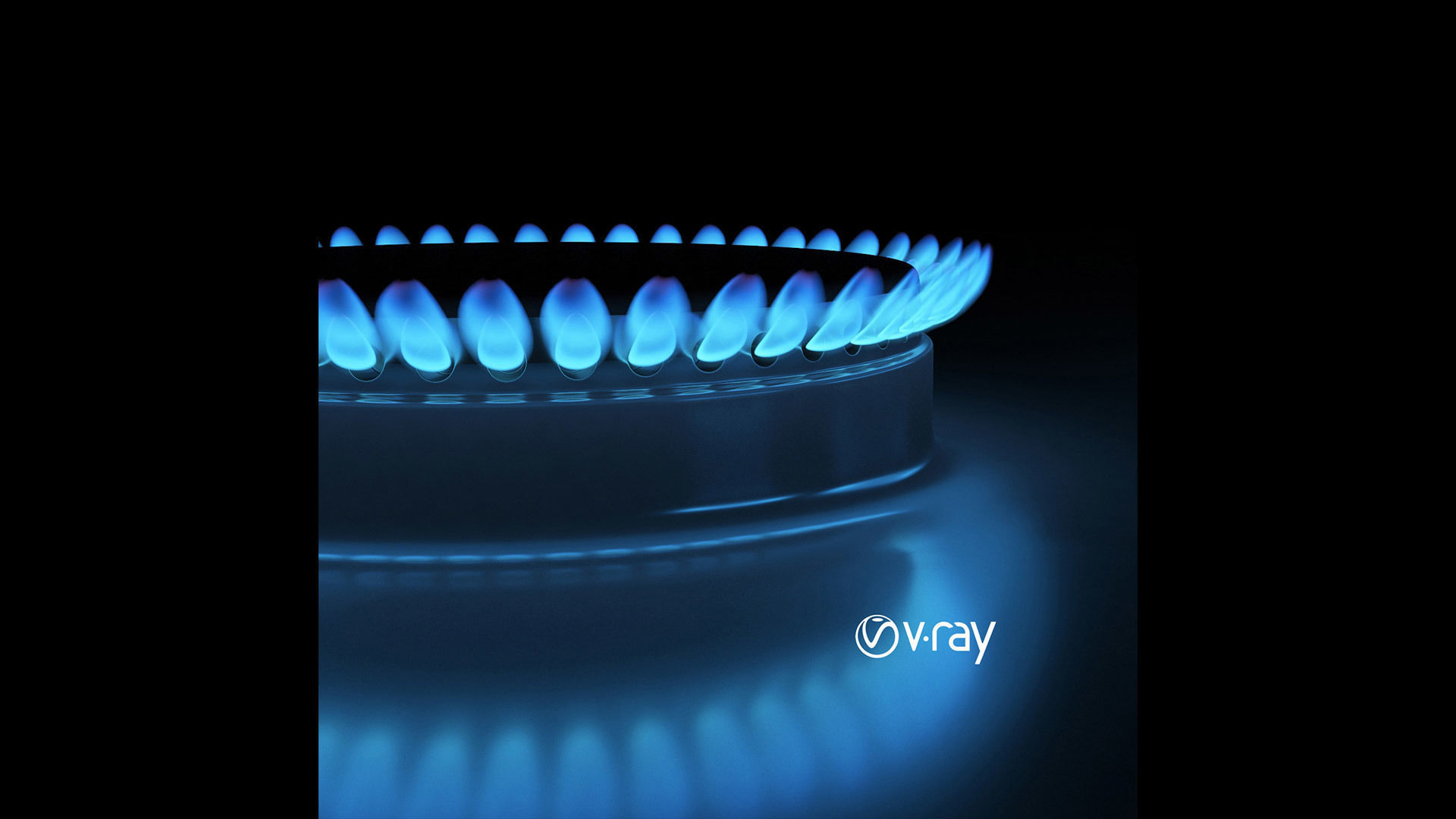 Gas hob flame 3D model_5