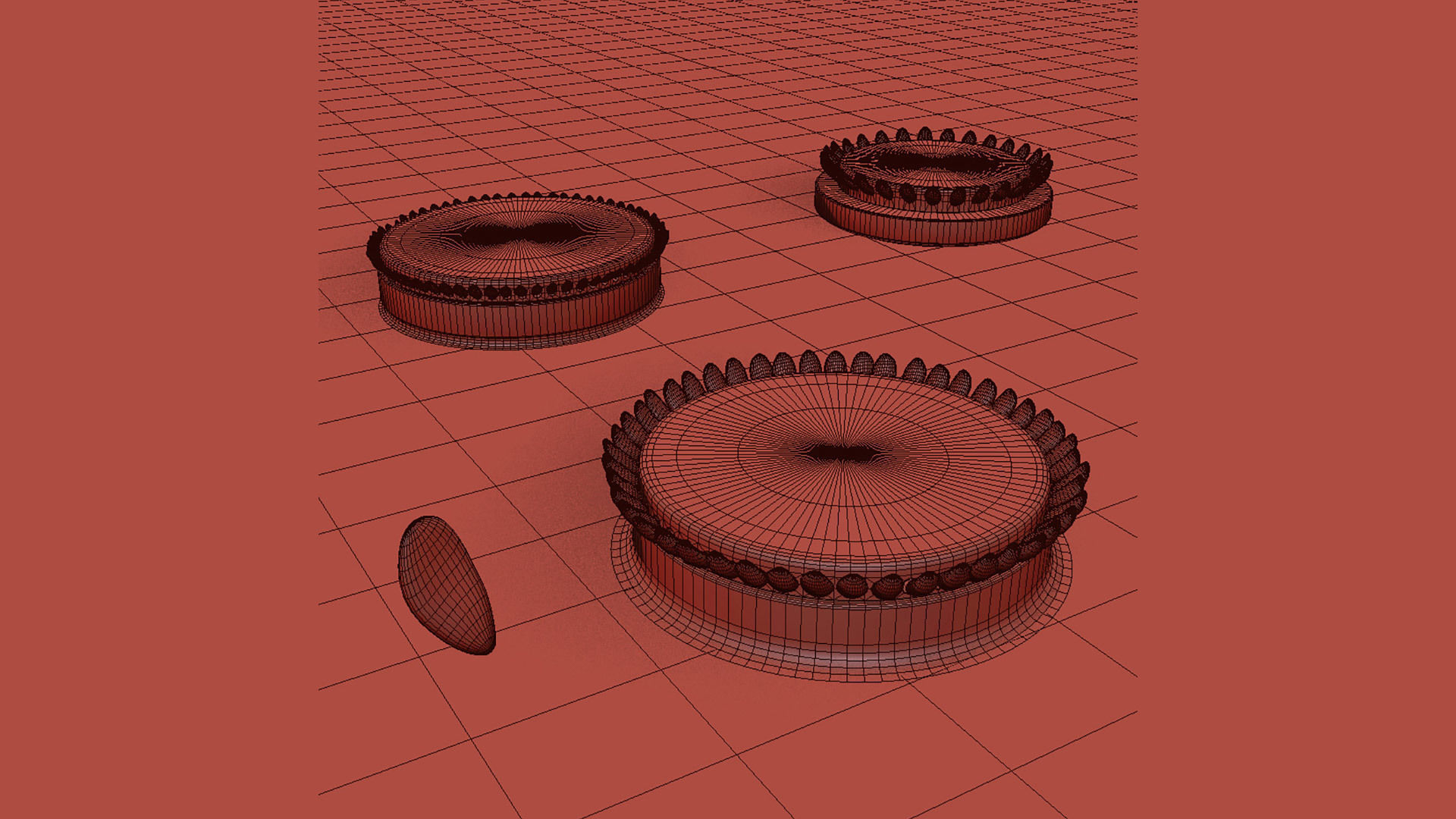 Gas hob flame 3D model_8
