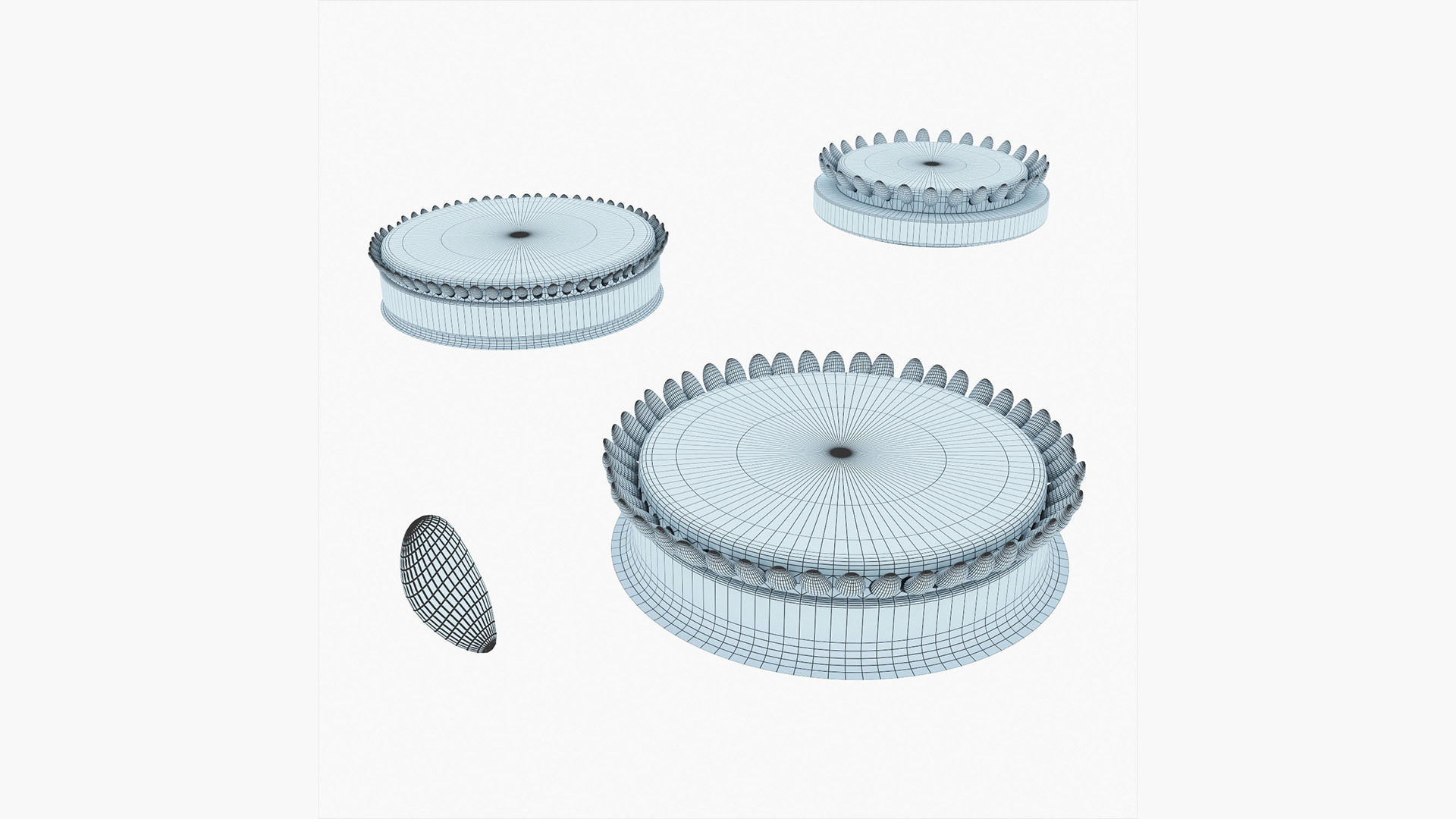 Gas hob flame 3D model_7