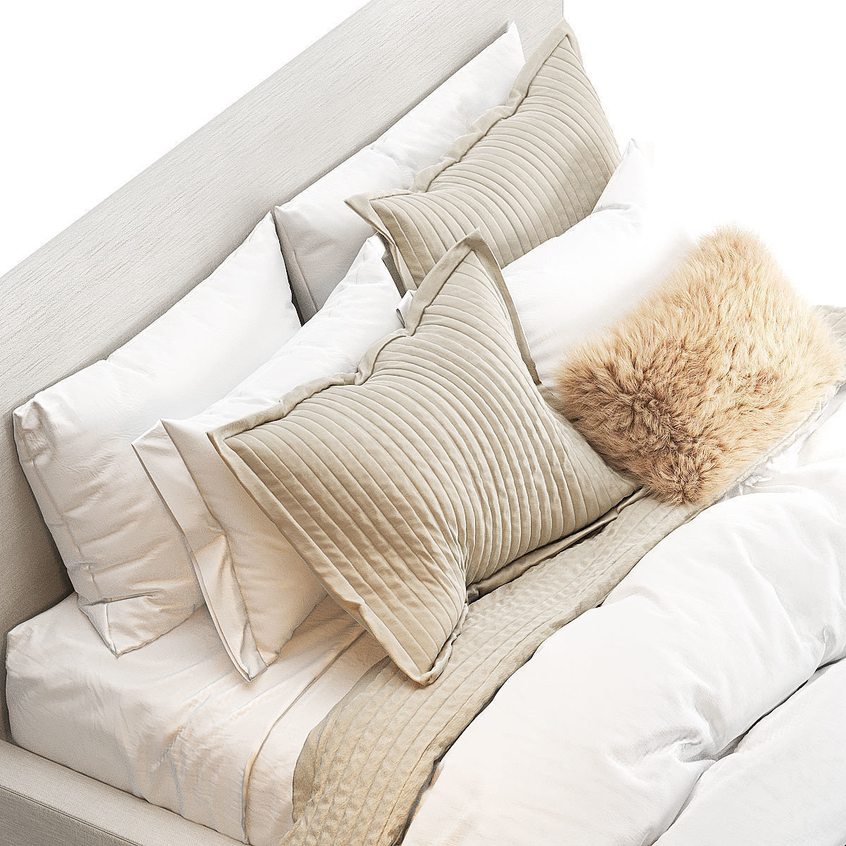 West Elm Andes bed 3D model_5