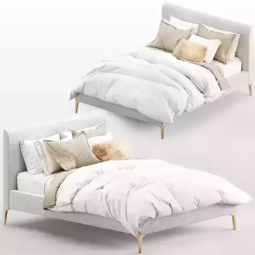 West Elm Andes bed 3D model