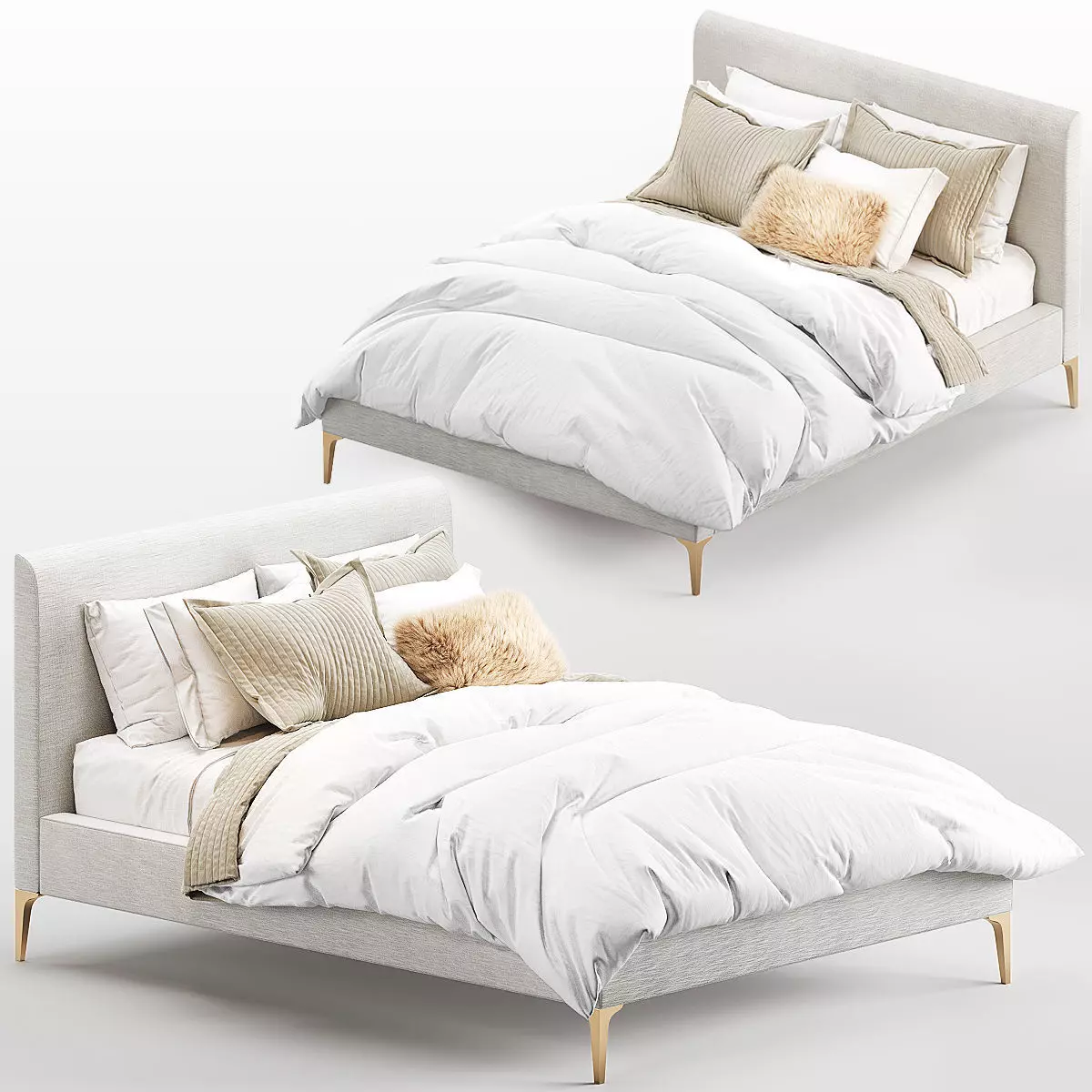 West Elm Andes bed 3D model_0