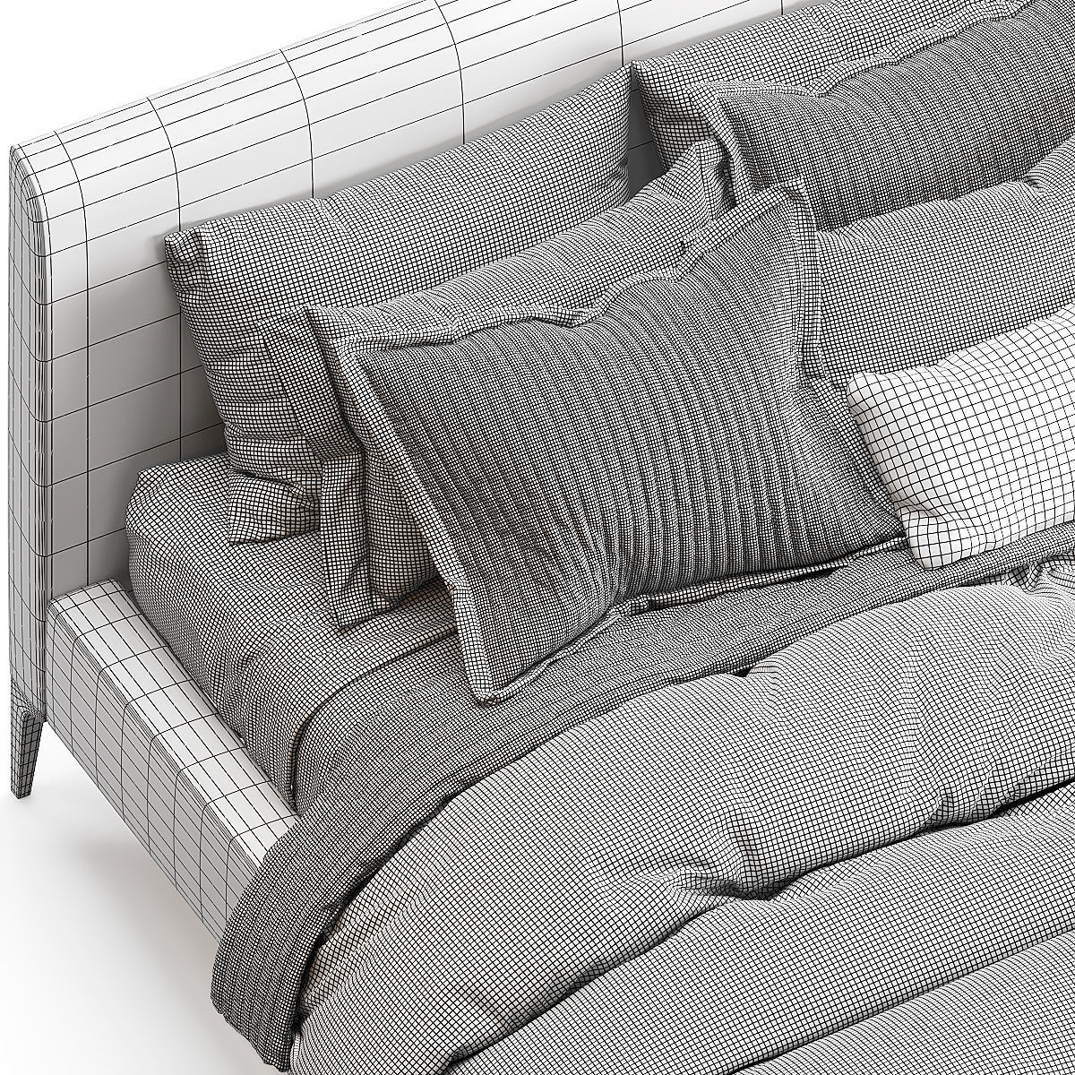 West Elm Andes bed 3D model_6