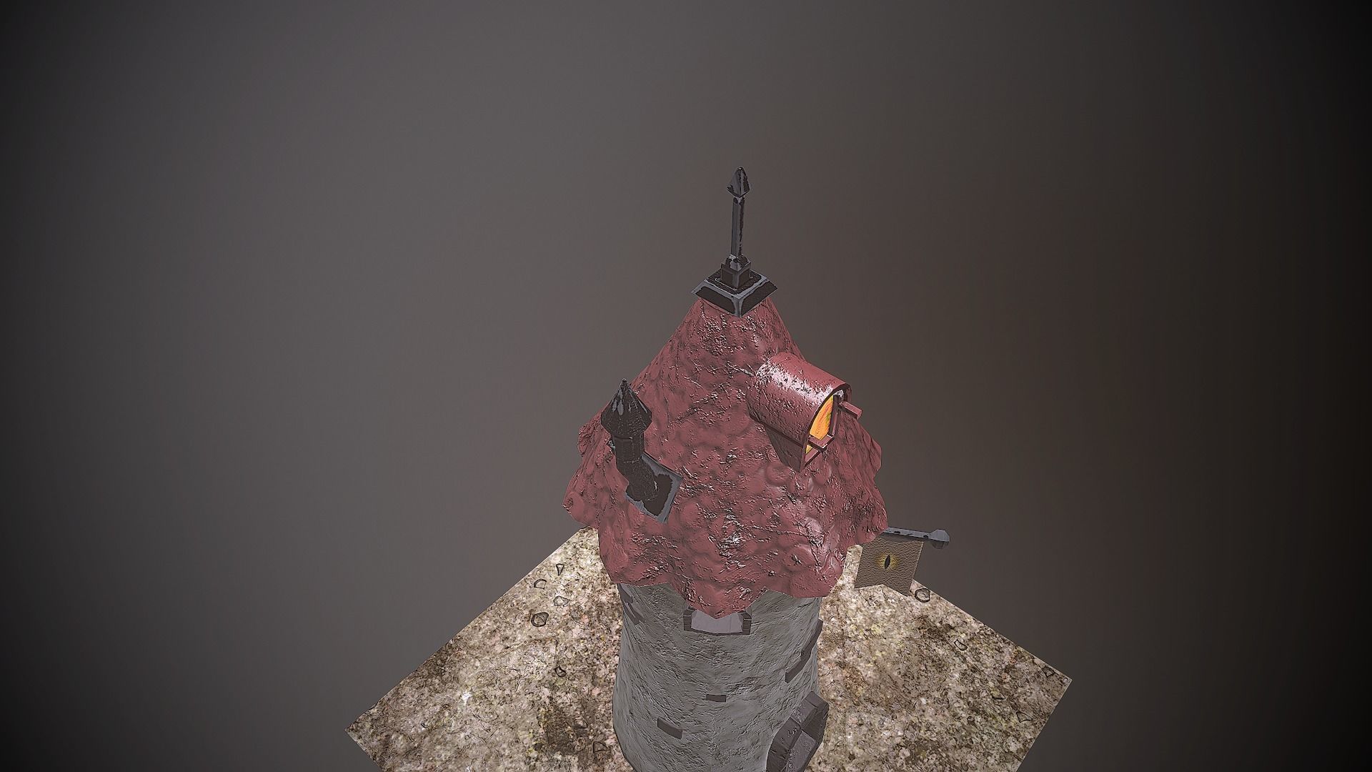 Stylized Tower lowpoly game ready Low-poly 3D model_5