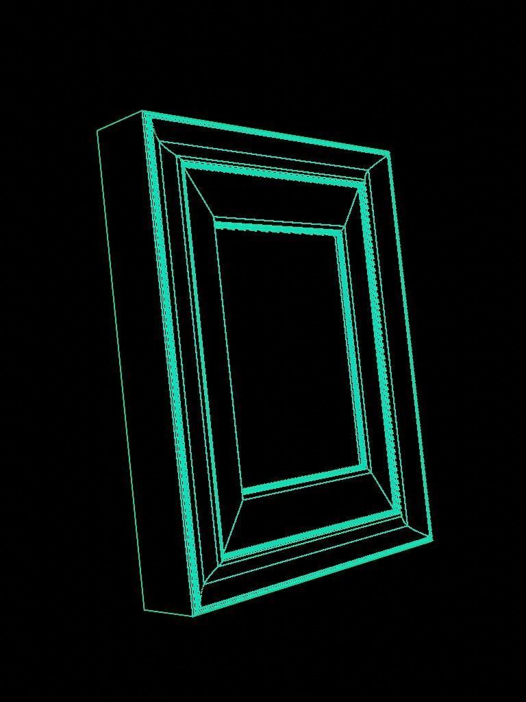 classic look picture frame 3D model_1