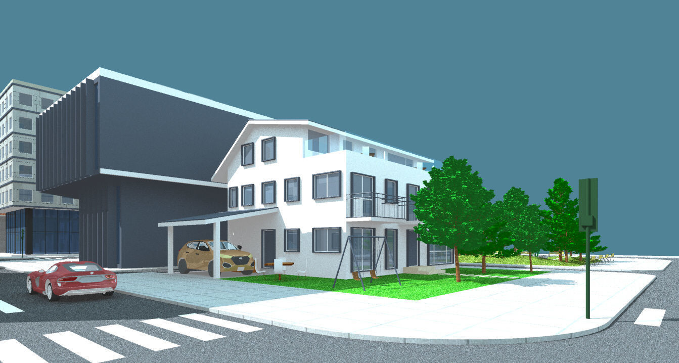 Mini City with 14 different building types 3D model_20