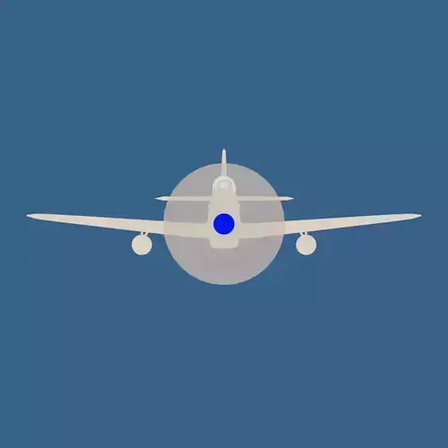 P51D Mustang 2D Cutout Low-poly 3D model