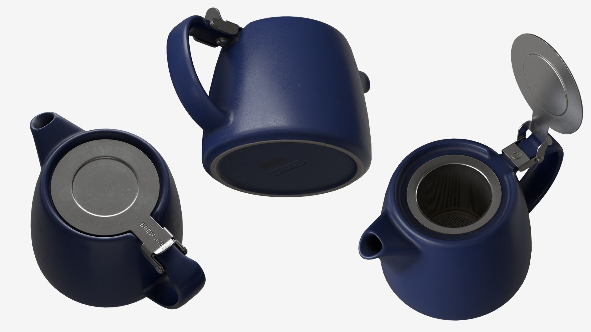 Teapot  Low-poly 3D model_5