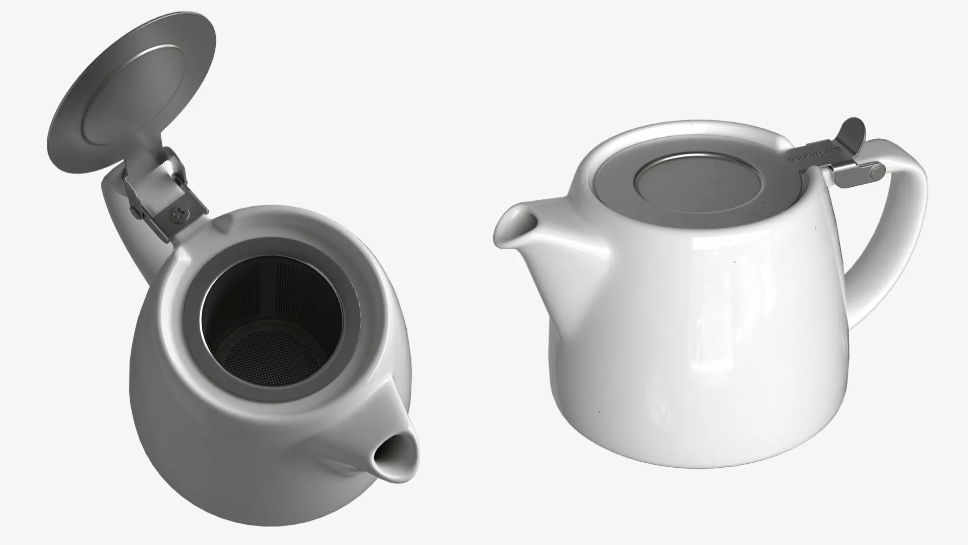 Teapot  Low-poly 3D model_0