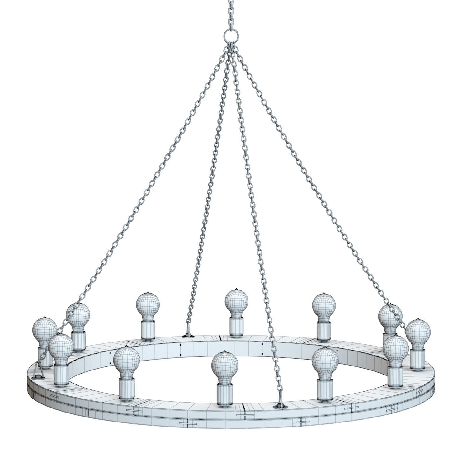 Crate and Barrel Geoffrey 48 Chandelier 3D model_1