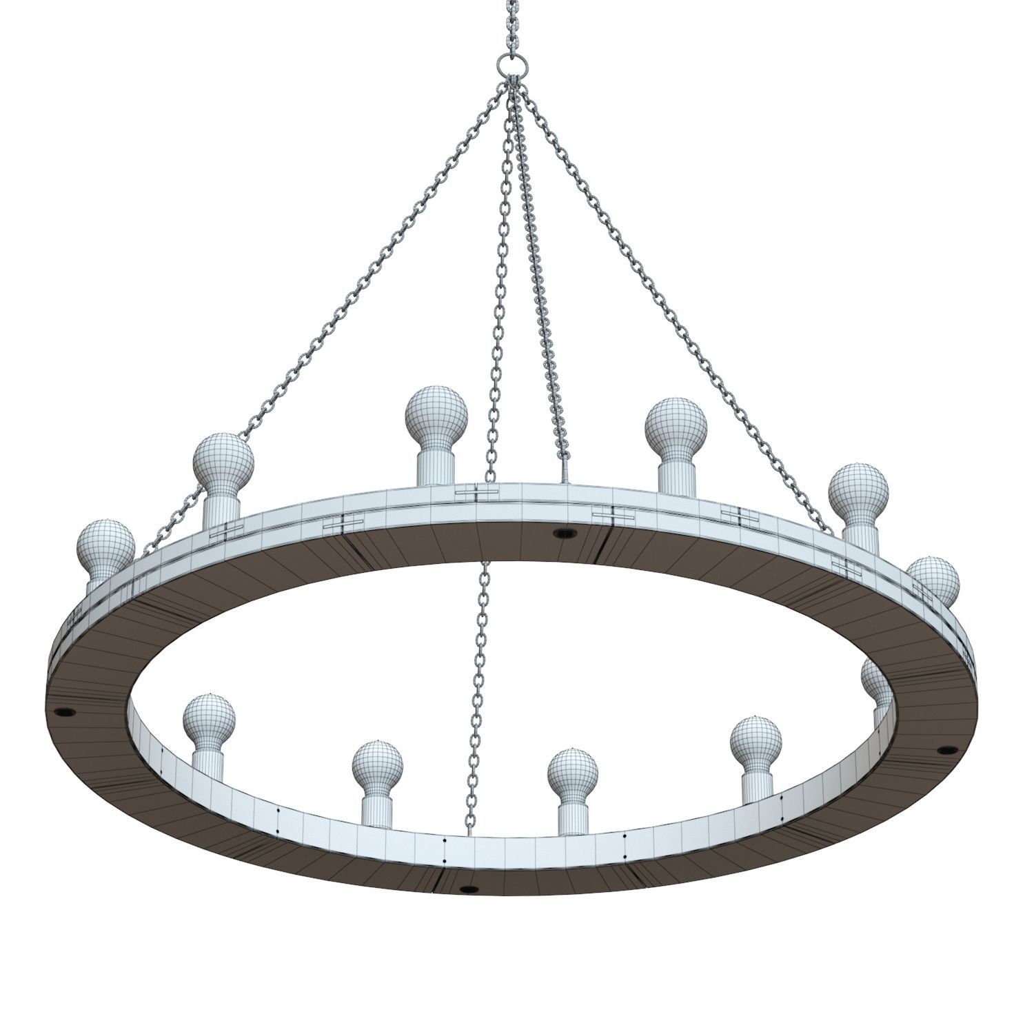 Crate and Barrel Geoffrey 48 Chandelier 3D model_3