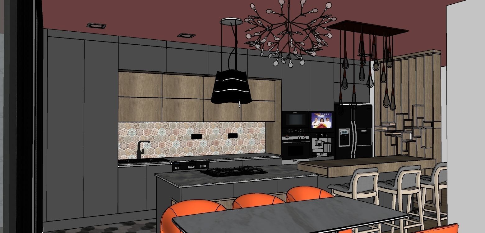 Modern Kitechen 3D model 3D model_4