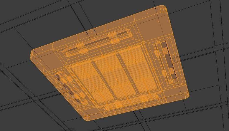 Office desks screen 3D model_5