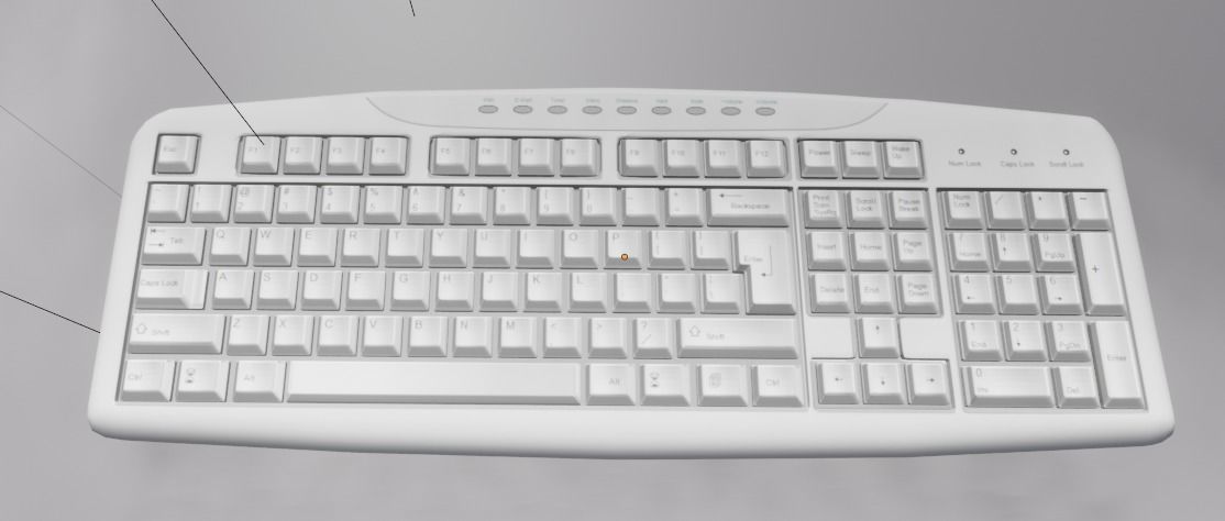 Office desks screen 3D model_8