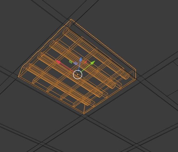 Office desks screen 3D model_6