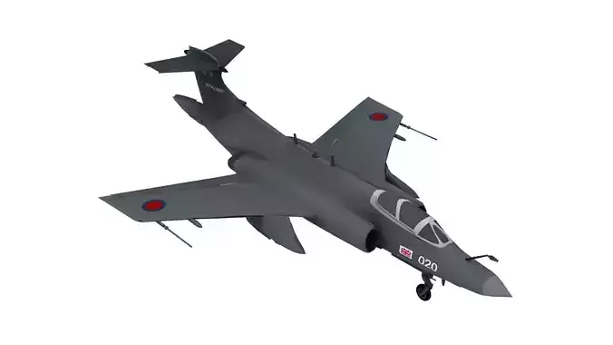 Lowpoly Blackburn Buccaneer Aircraft 3D Model