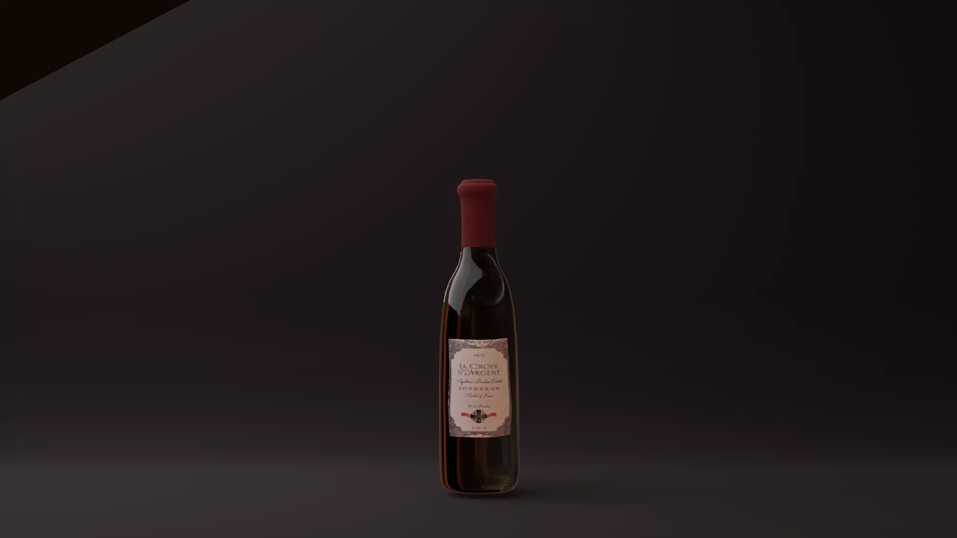 red wine bottle Free low-poly 3D model
