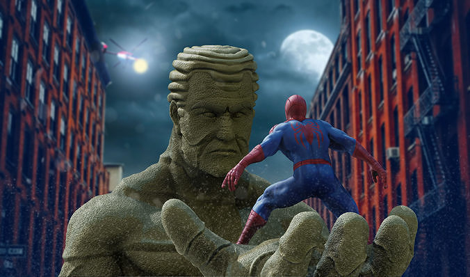 Spiderman vs Sandman 3D print model